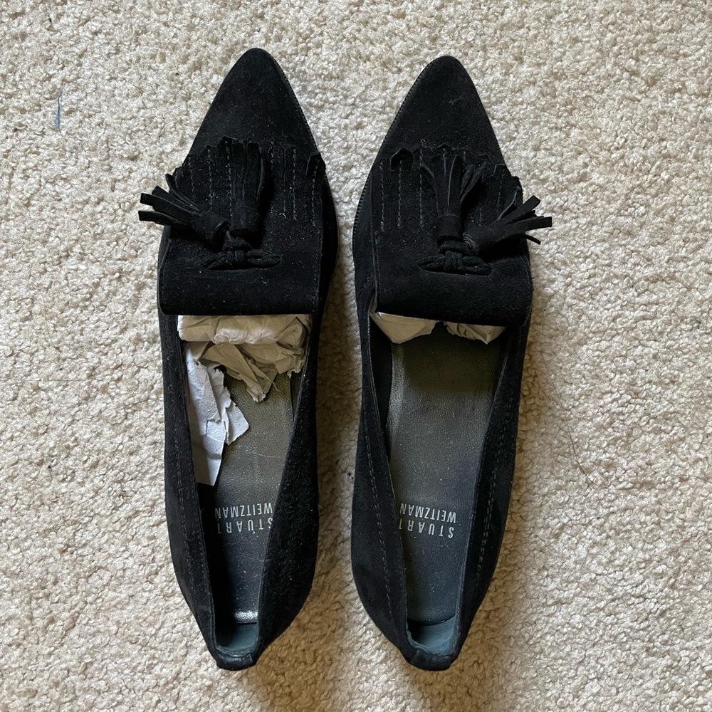Stuart Weitzman tassel loafer, brand new, black, size 6.5